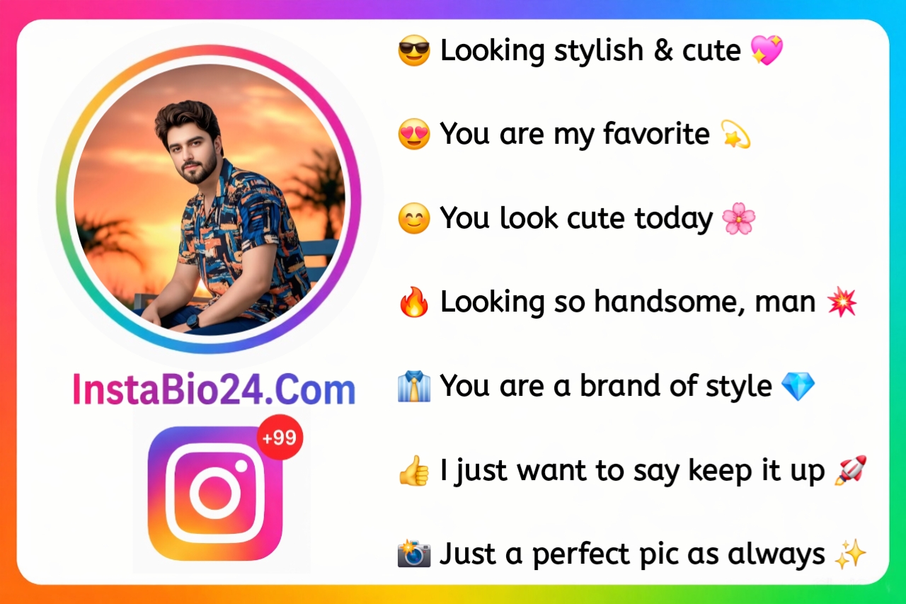 Stylish comment for boys pic on instagram