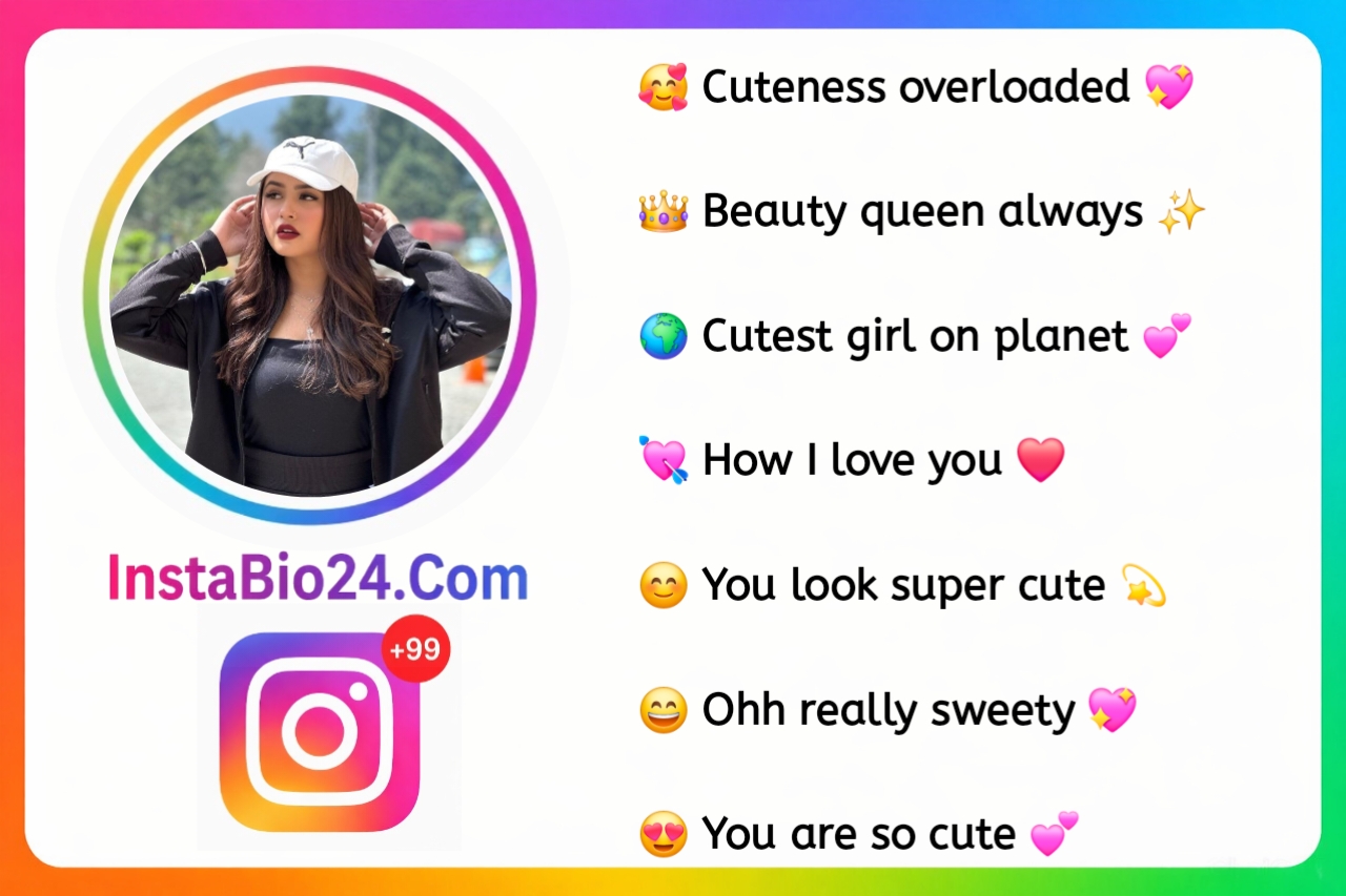Unique comment on girl pic for Instagram