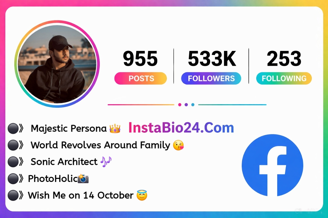 Facebook bio style text