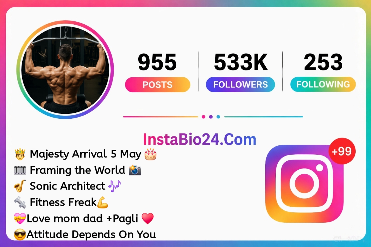 Gym Bio for Instagram For Boy Attitude