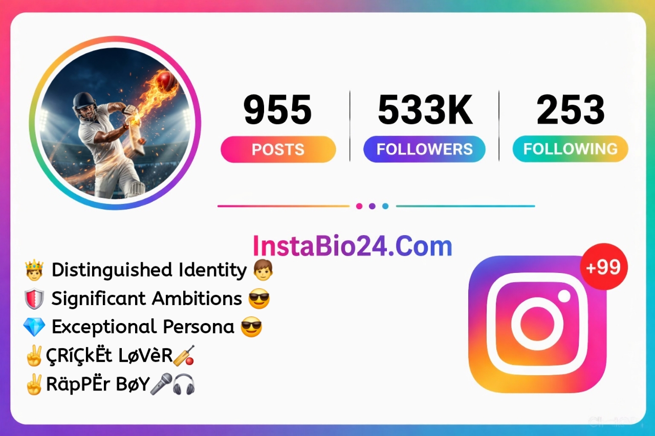 Stylish Bio For Cricket Lover