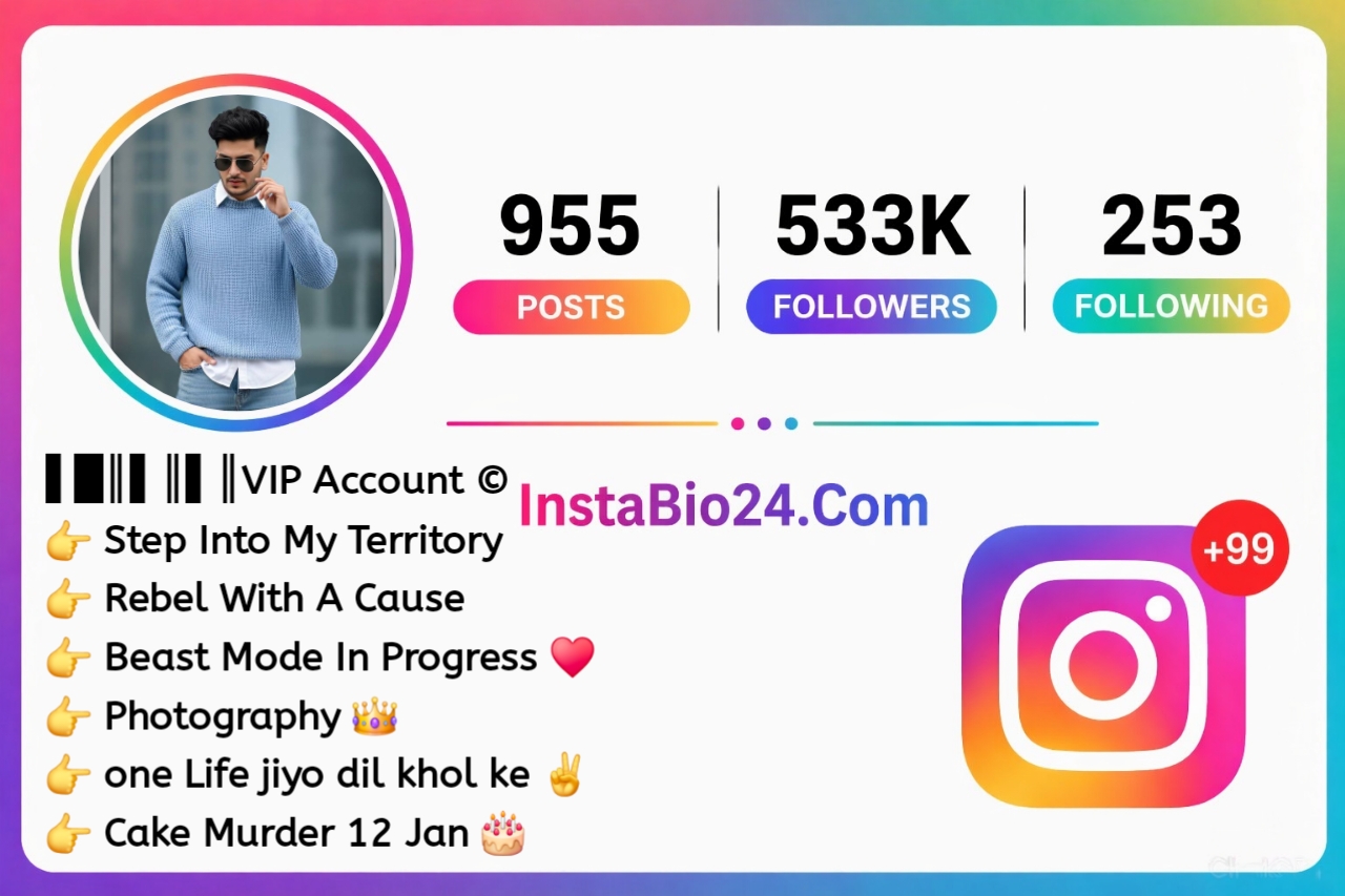 Instagram VIP Bio Stylish Font