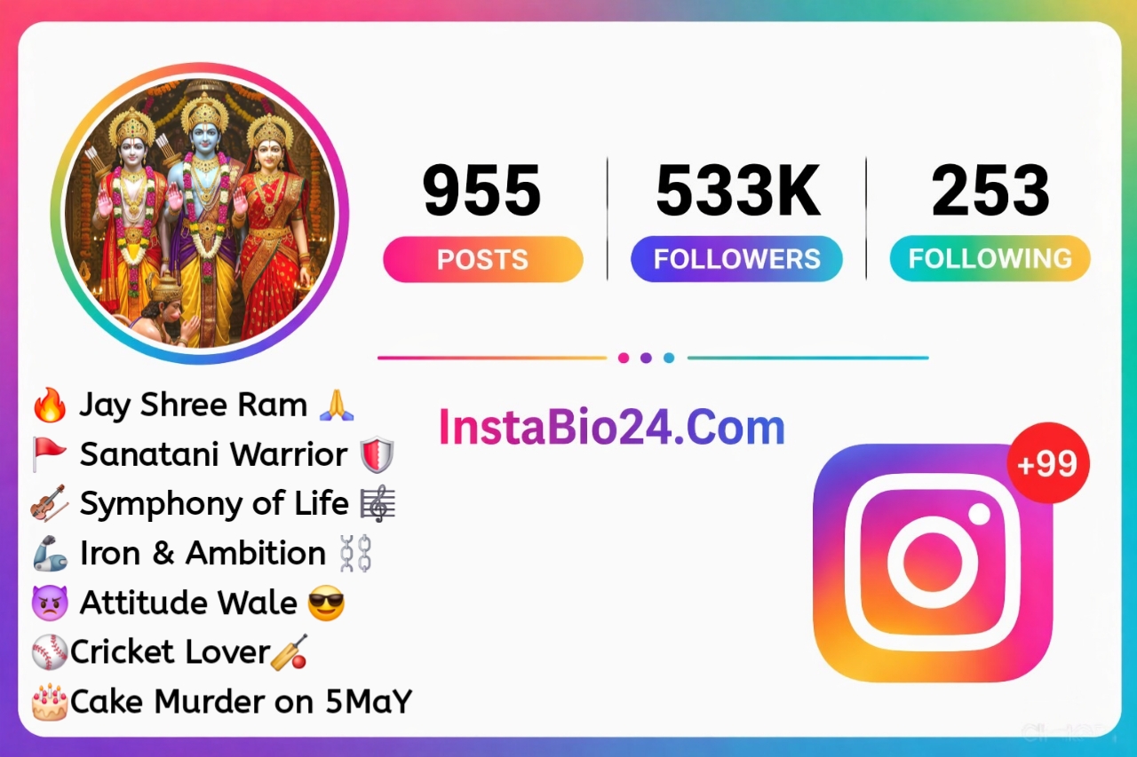 Jai Shree Ram Bio For Instagram