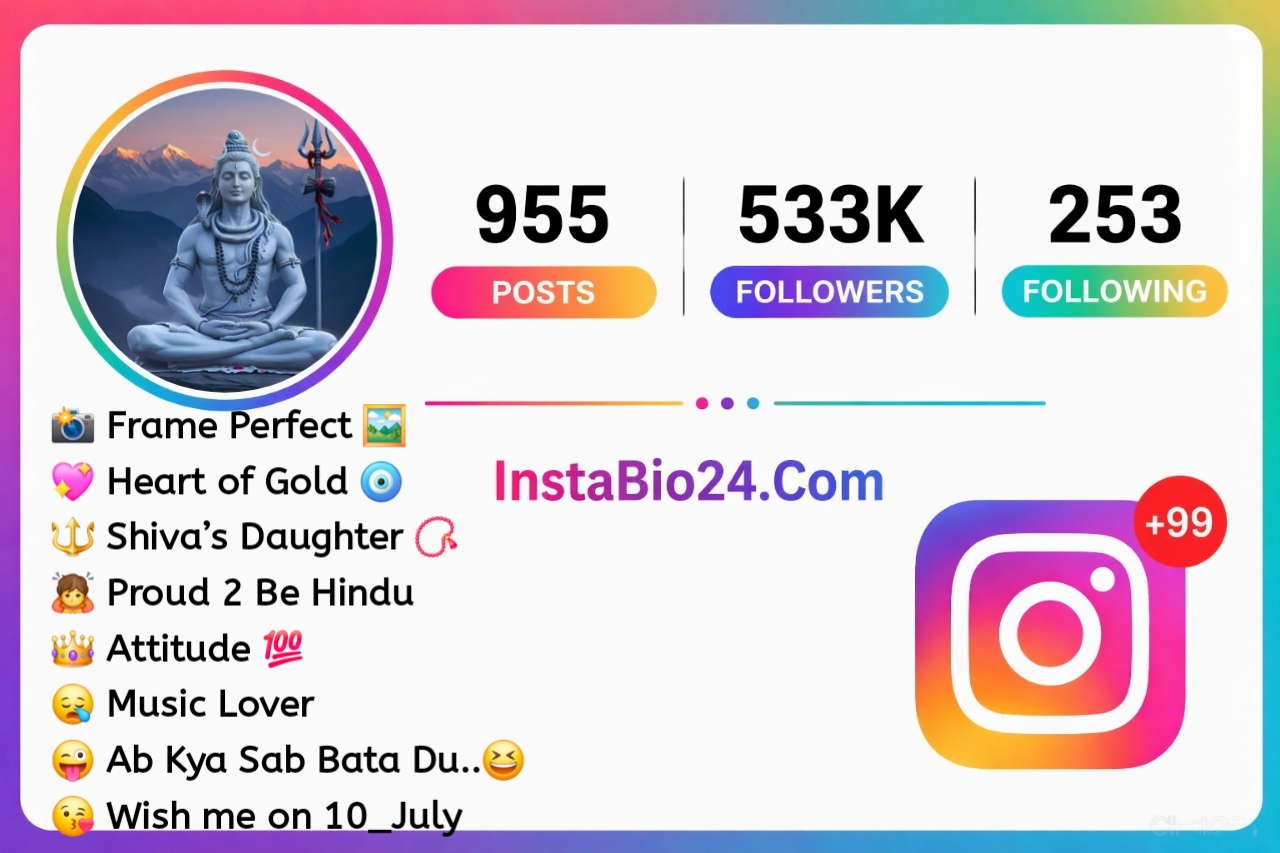 Mahakal Bio For Instagram For Girl Stylish