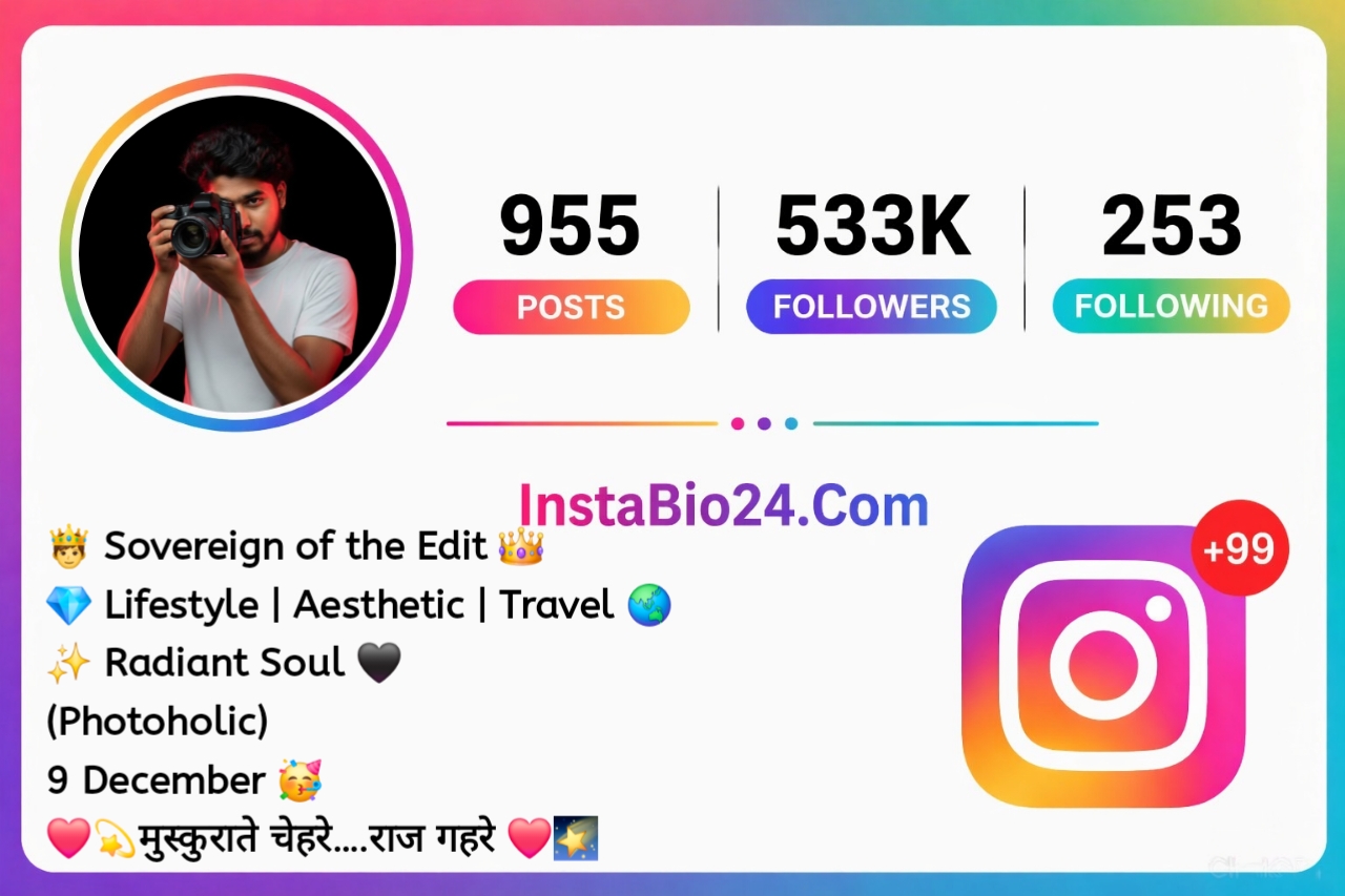 Instagram bio photography lover