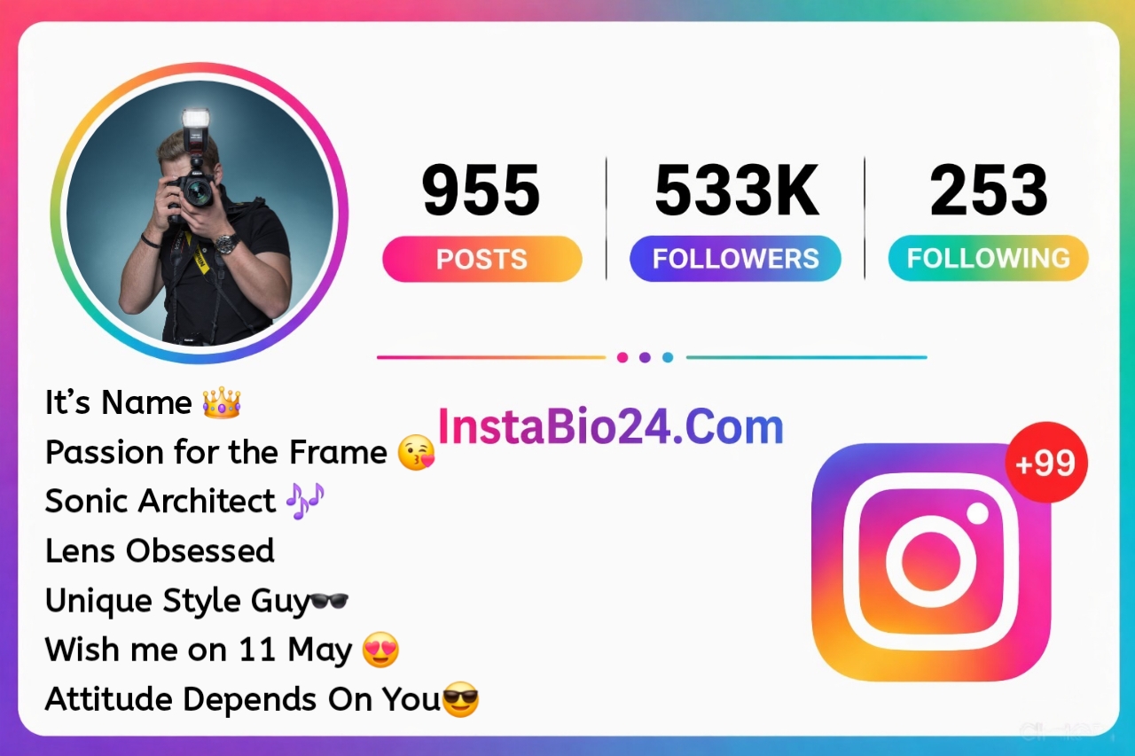 Photography bio for instagram for boy